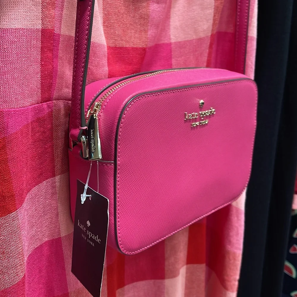 Kate Spade Staci Women’s Crossbody Mini Camera Bag 
Color: Deep Hibiscus 
NWT - Picture 12 of 16